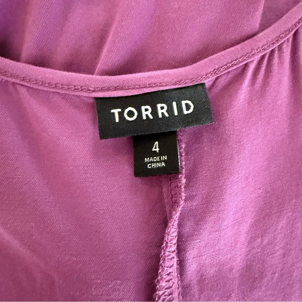 Torrid Woman’s Plus Purple Sleeveless Button-Down Top 4X - Picture 7 of 8